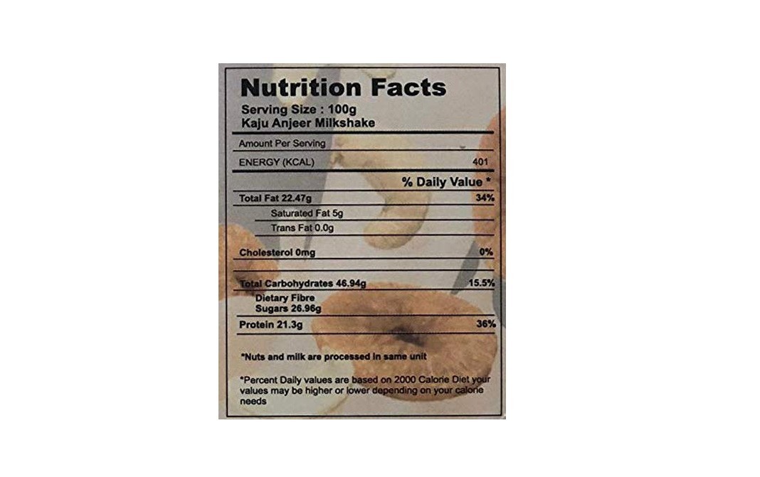 Cira Shake n Sip Kaju Anjeer Milkshake   Pack  75 grams